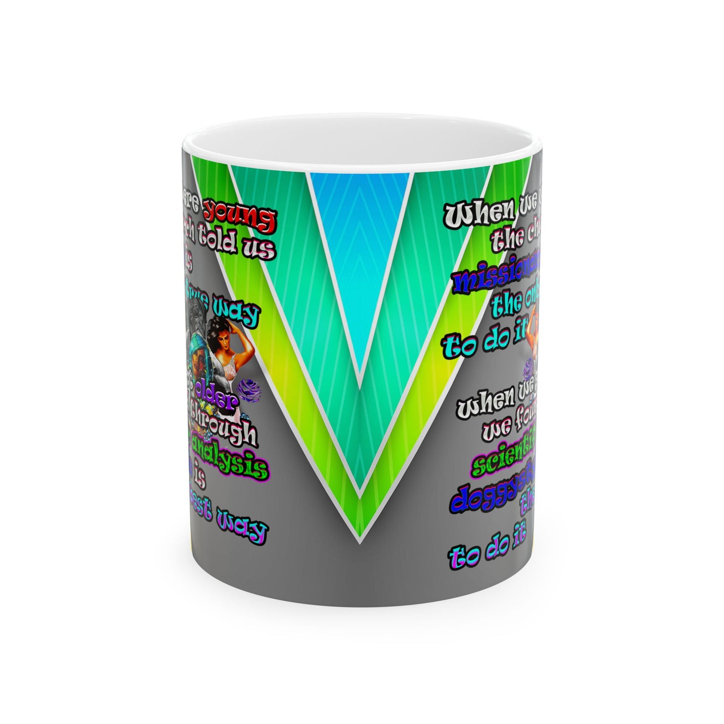 doggystyle - White Mug (rainbow split)
