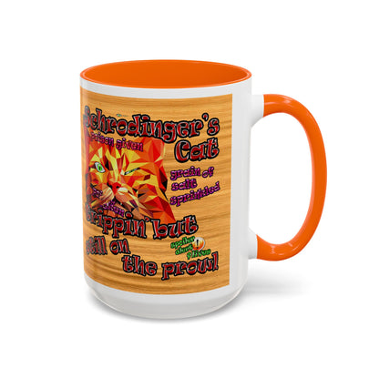 schrodinger's cat - Accent Mug (butterscotch wood finish)