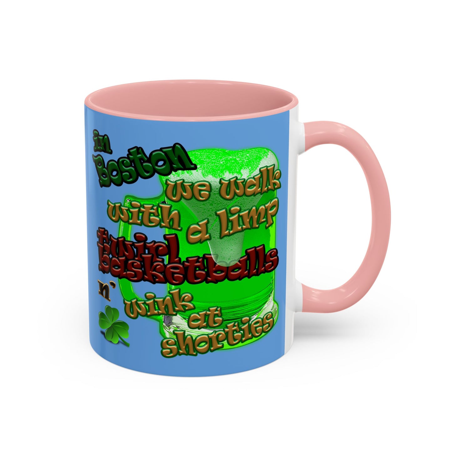 celtics logo - Accent Mug (light blue)