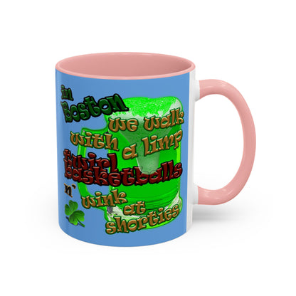 celtics logo - Accent Mug (light blue)