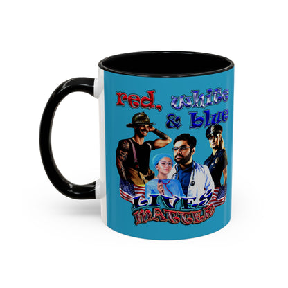 rw&b lives matter - Accent Mug (turquoise)
