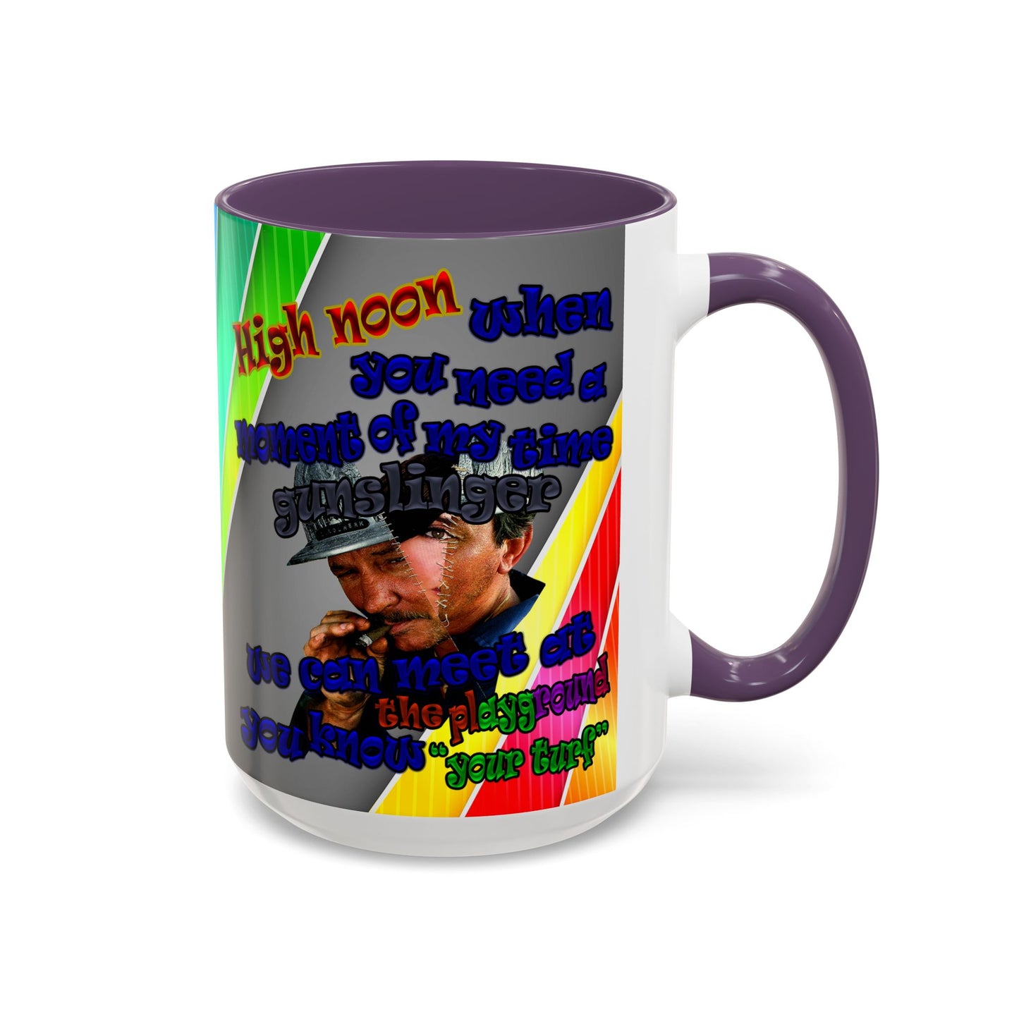 high noon - Accent Mug (rainbow split)