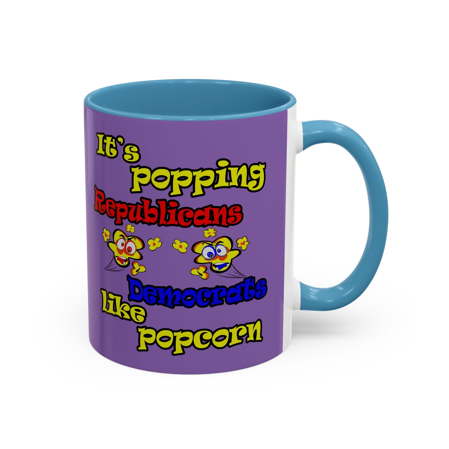 popping like popcorn - Accent Mug (light purple)