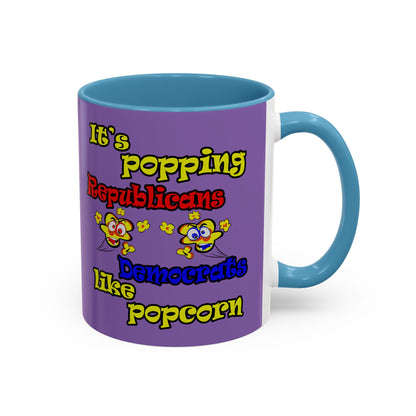 popping like popcorn - Accent Mug (light purple)