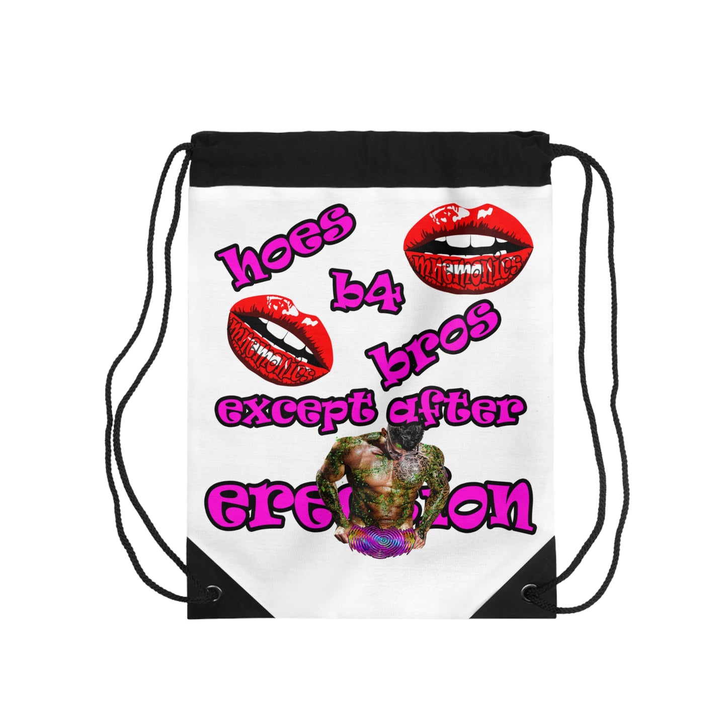 hoes b4 bros - Drawstring Bag (white)