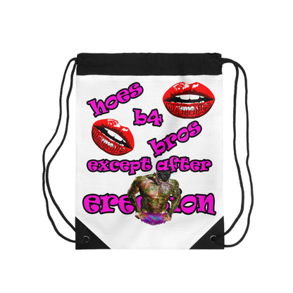 hoes b4 bros - Drawstring Bag (white)