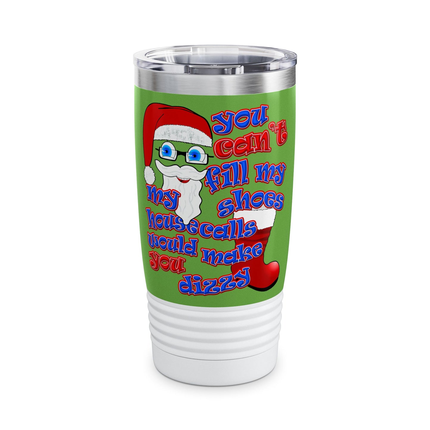 santa's shoes - Ringneck Tumbler, 20oz (green)