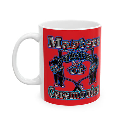 em cee squared - White Mug (red)