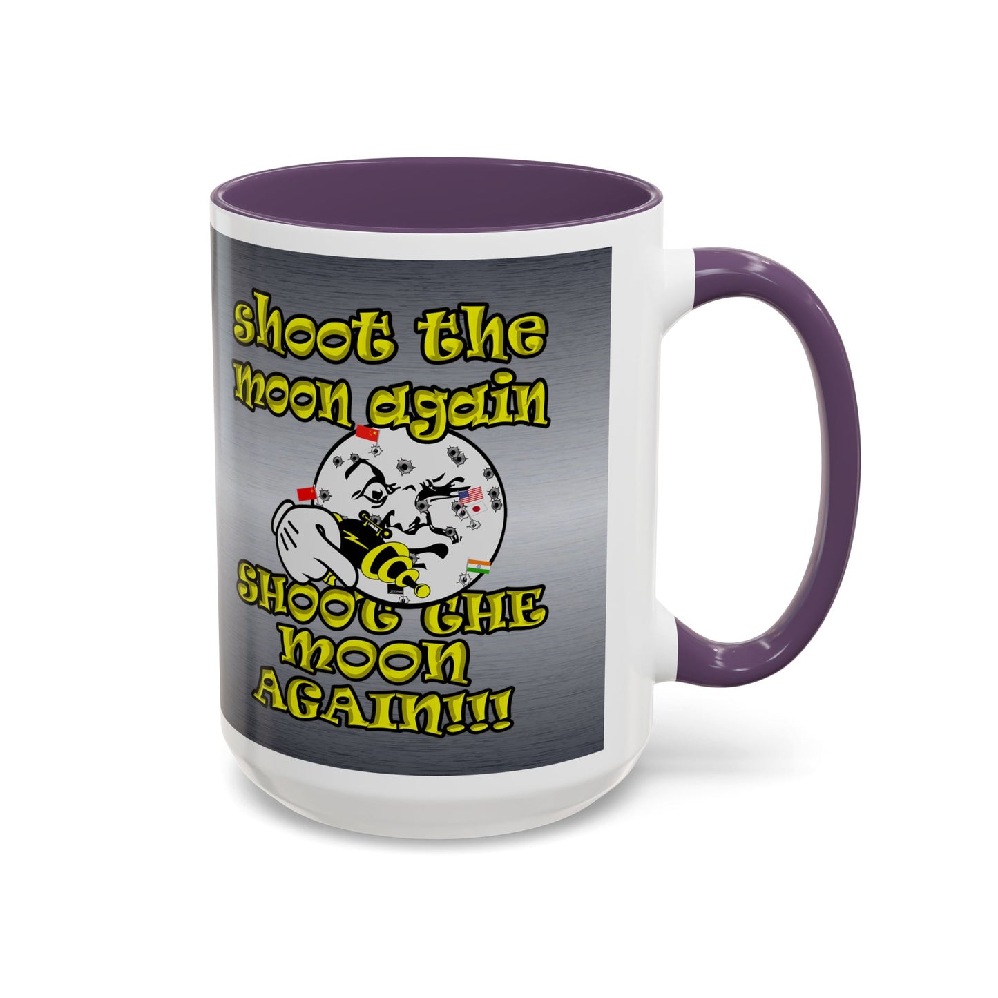 shoot the moon again - Accent Mug (brushed nickel)