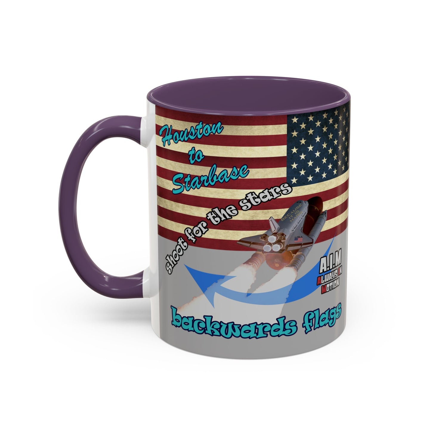 shoot for the stars - Accent Mug (light grey)