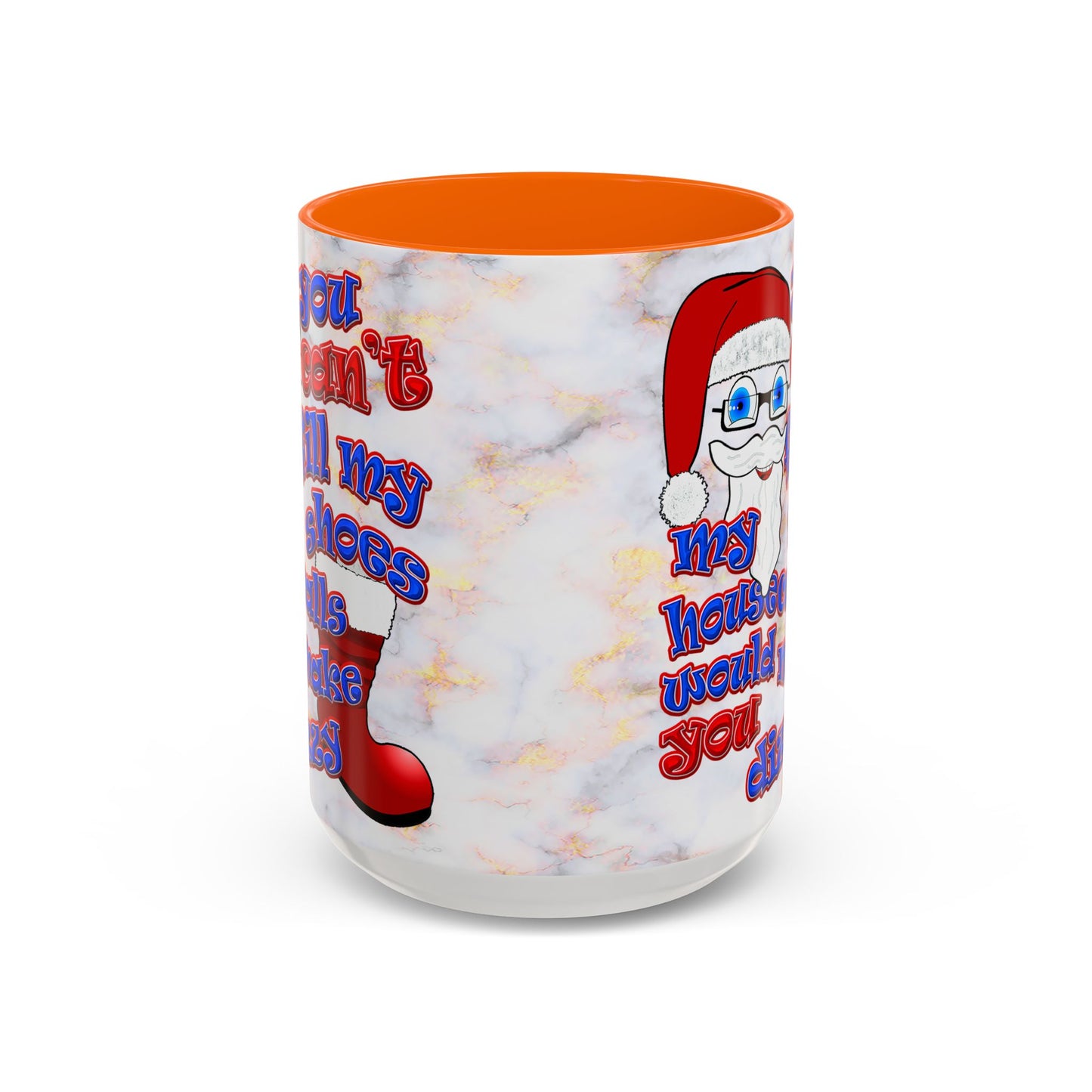 santa's shoes - Accent Mug (white marble)