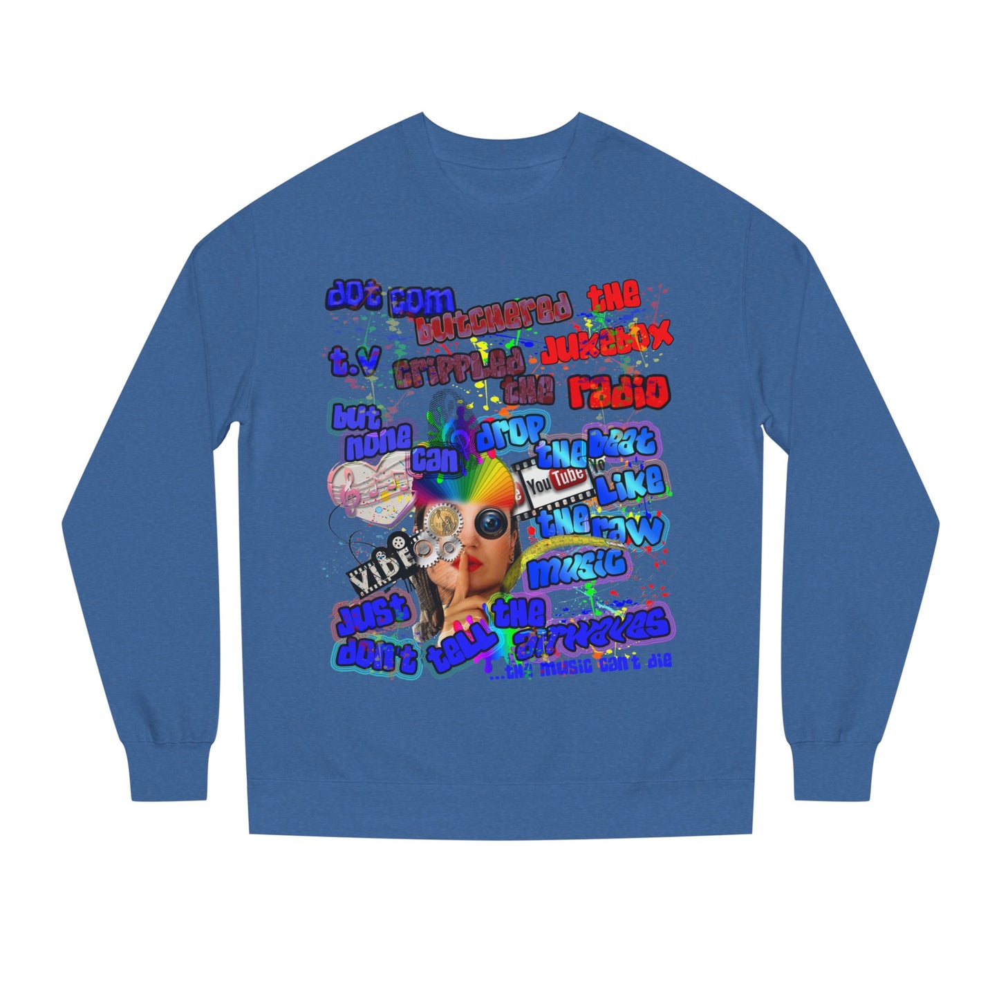 drop the beat - Unisex Crew Neck Sweatshirt