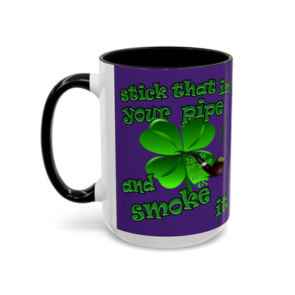 celtics logo - Accent Mug (purple)