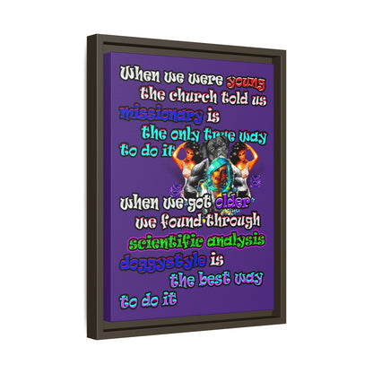 doggystyle - framed canvas art (purple)