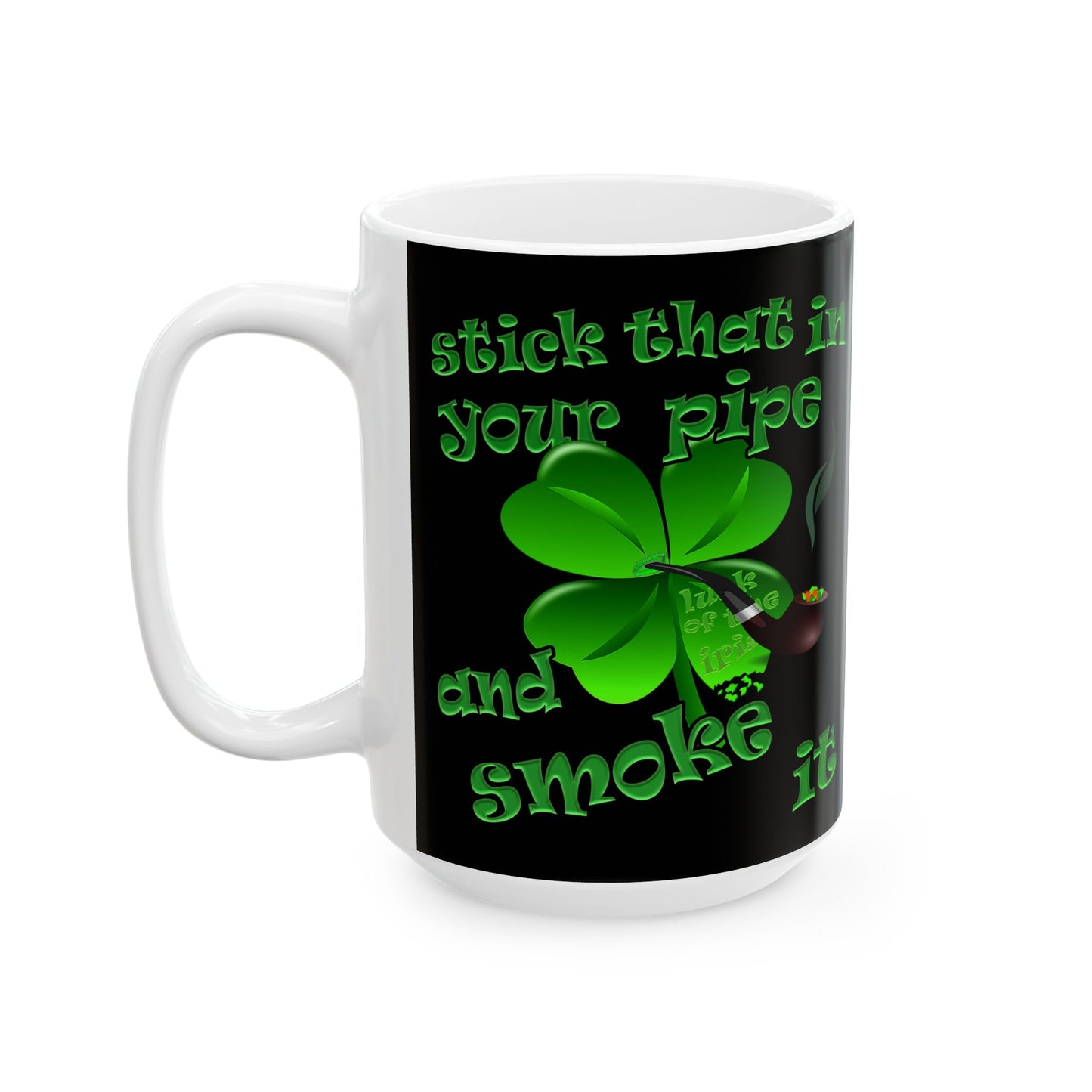 celtics logo - White Mug (black)