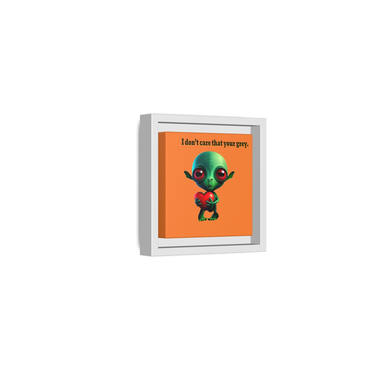 I don't care that your grey - framed canvas art (crusta)