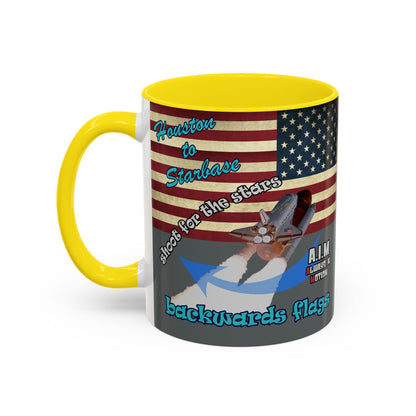 shoot for the stars - Accent Mug (dark grey)