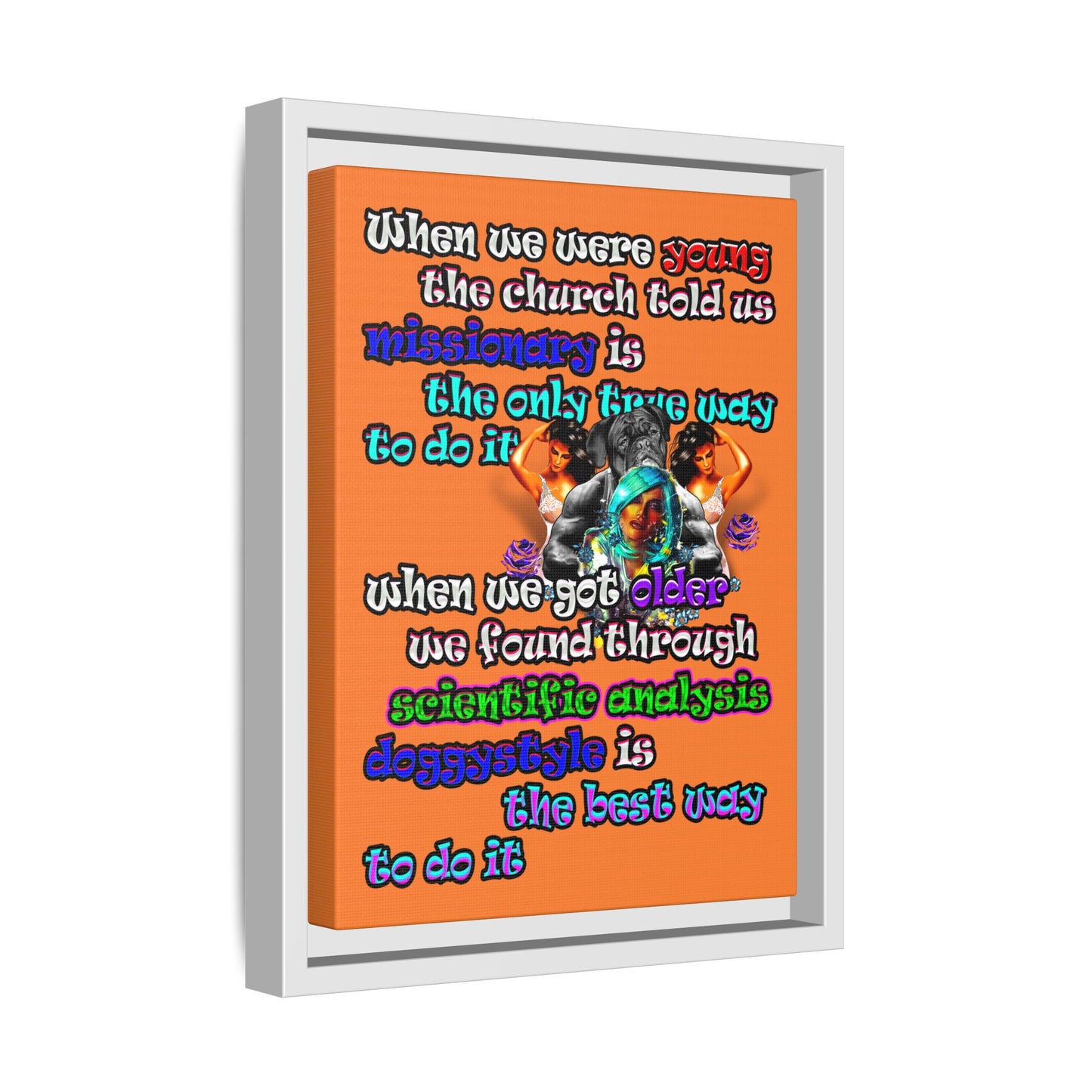 doggystyle - framed canvas art (crusta)