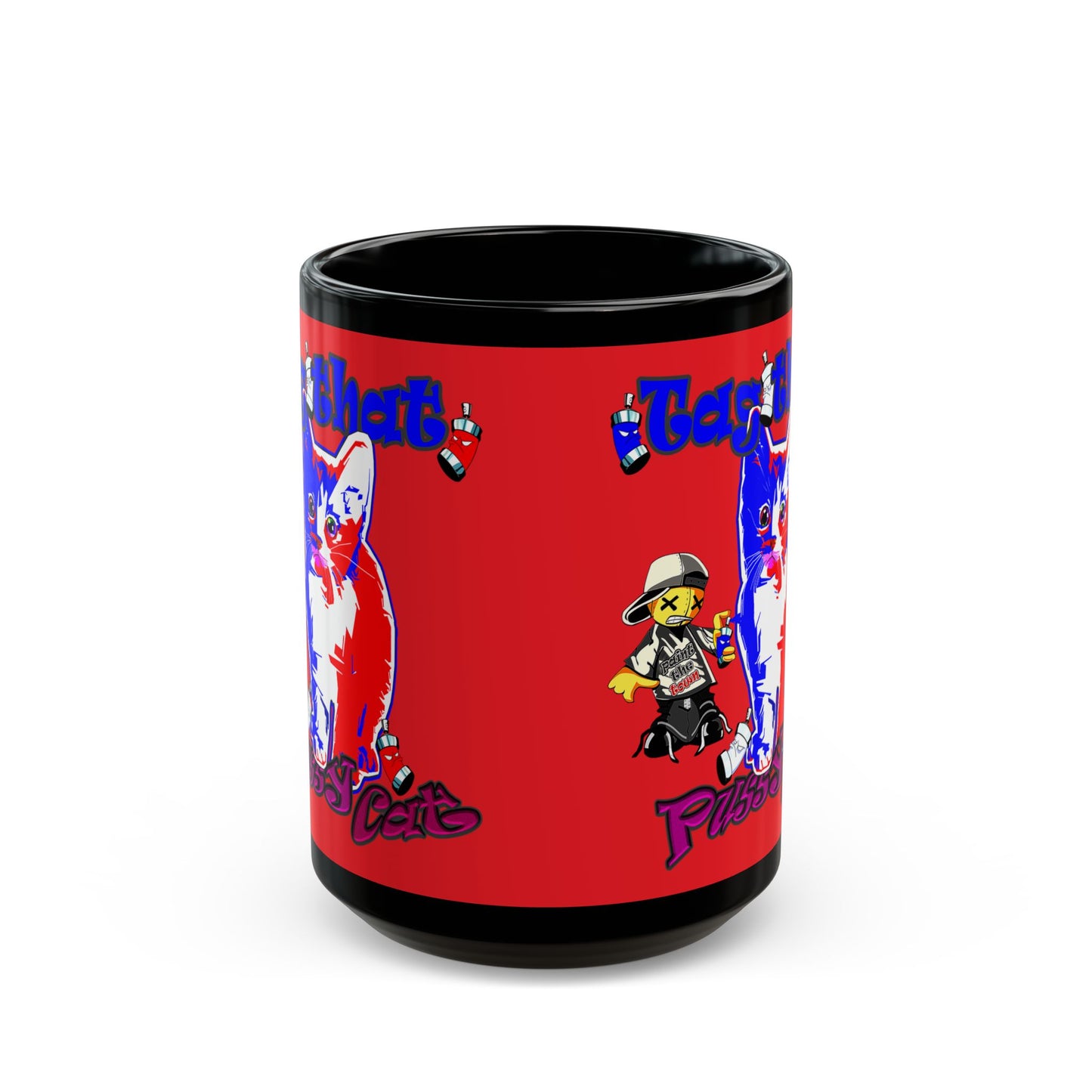 tag that - Black Mug (red)