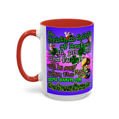 christmas spirits of boston - Accent Mug (purple-pink wave)