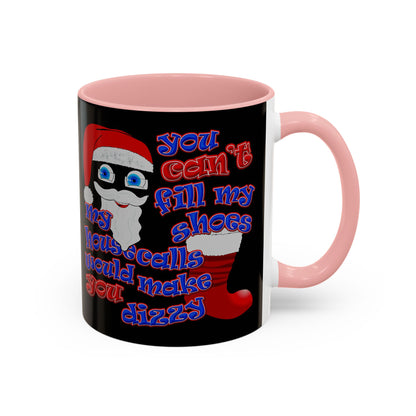 santa's shoes - Accent Mug (black)