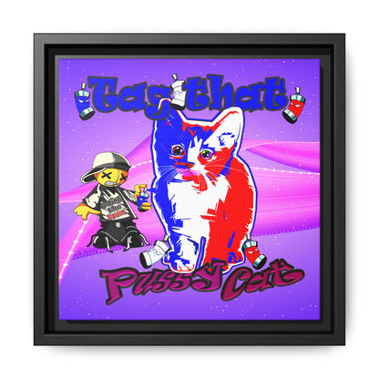 tag that - framed canvas art (purple-pink wave)