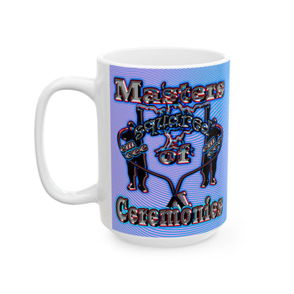 em cee squared - White Mug (light blue-purple wave)