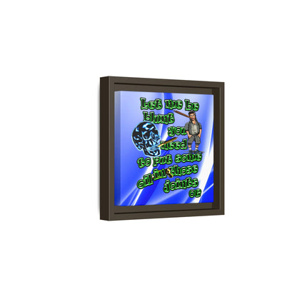 og - framed canvas art (blue-white wave)