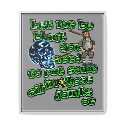 og - framed canvas art (grey)