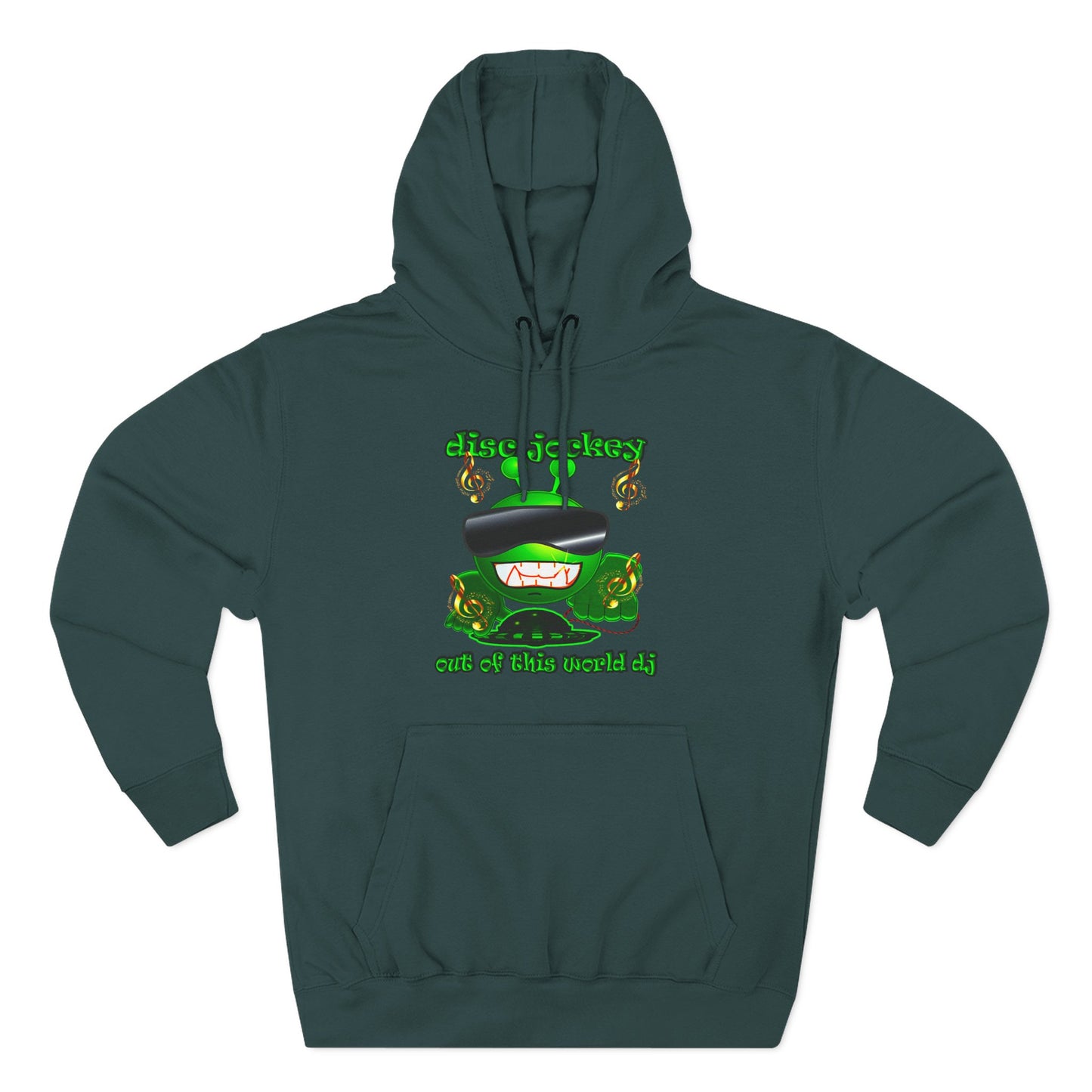 disc jockey - Three-Panel Fleece Hoodie