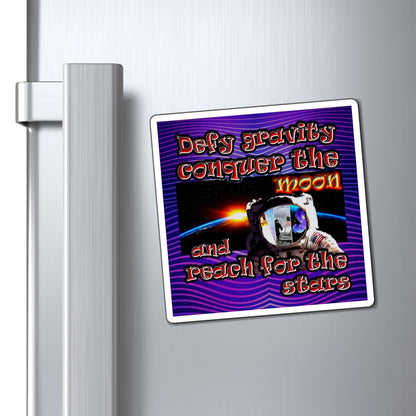 defy conquer reach - Magnets - (purple wave)