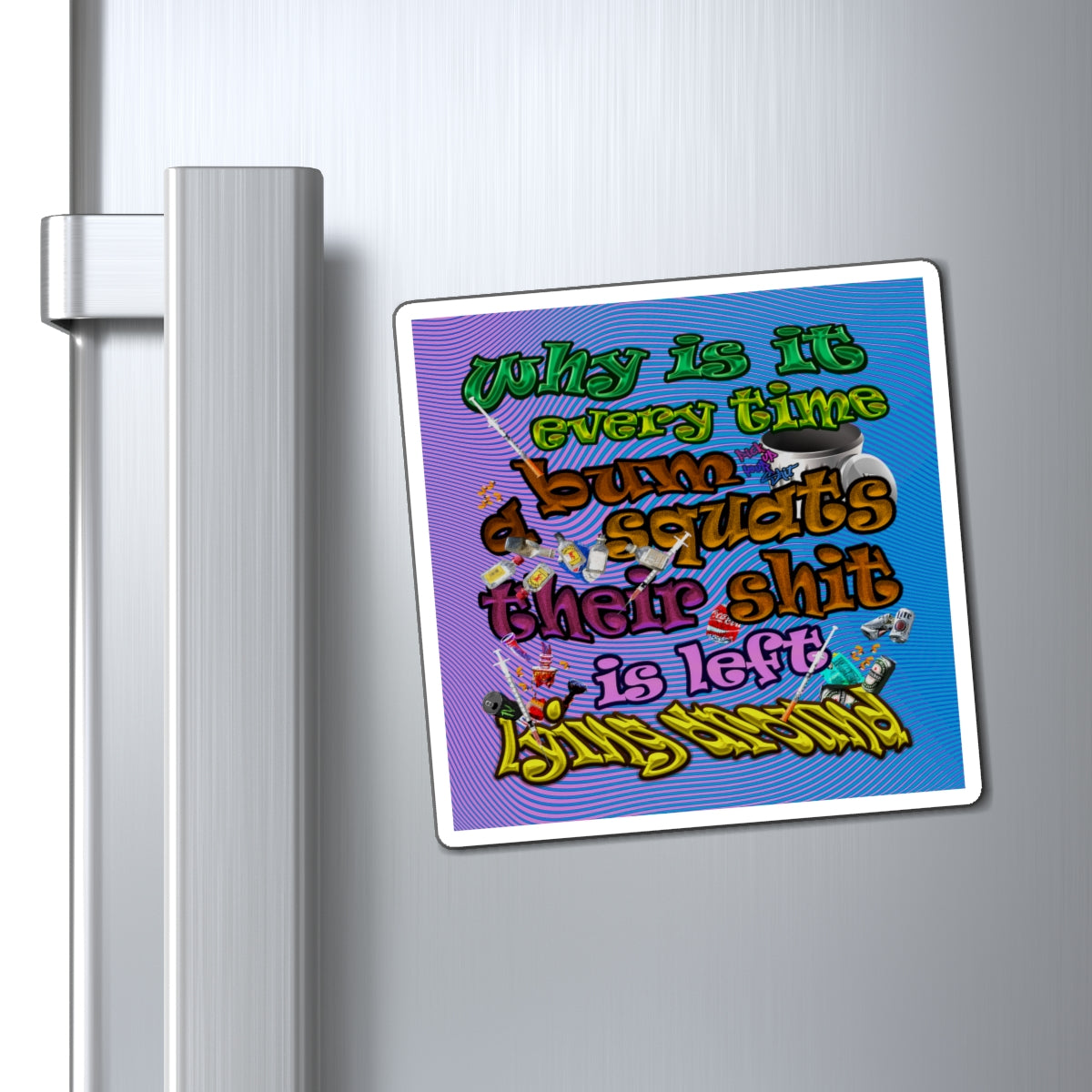 the bum's shit - Magnets - (light blue-purple wave)