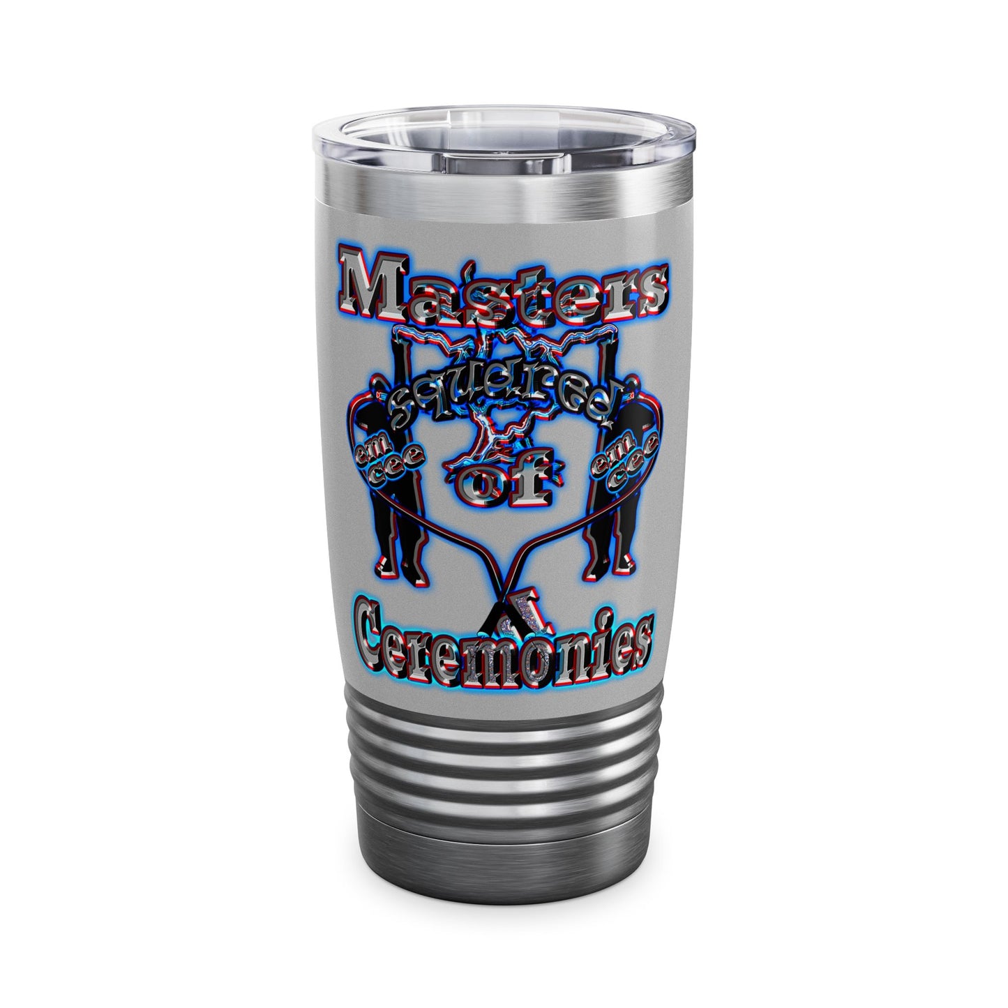 em cee squared - Ringneck Tumbler, 20oz (light grey)