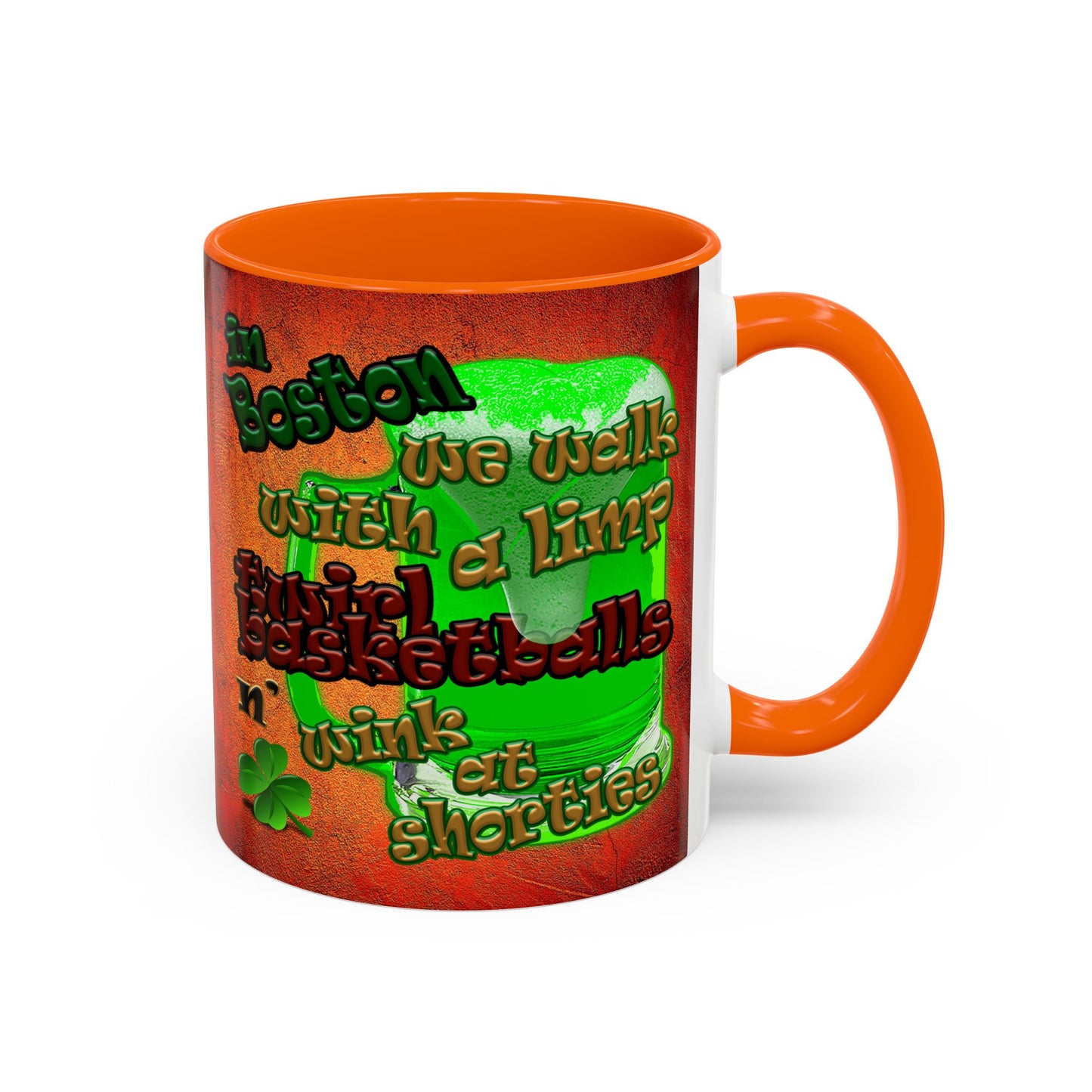 celtics logo - Accent Mug (burnt orange)