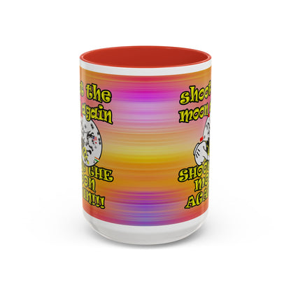 shoot the moon again - Accent Mug (color blur)
