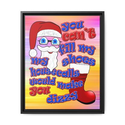 santa's shoes - framed canvas art (color blur)