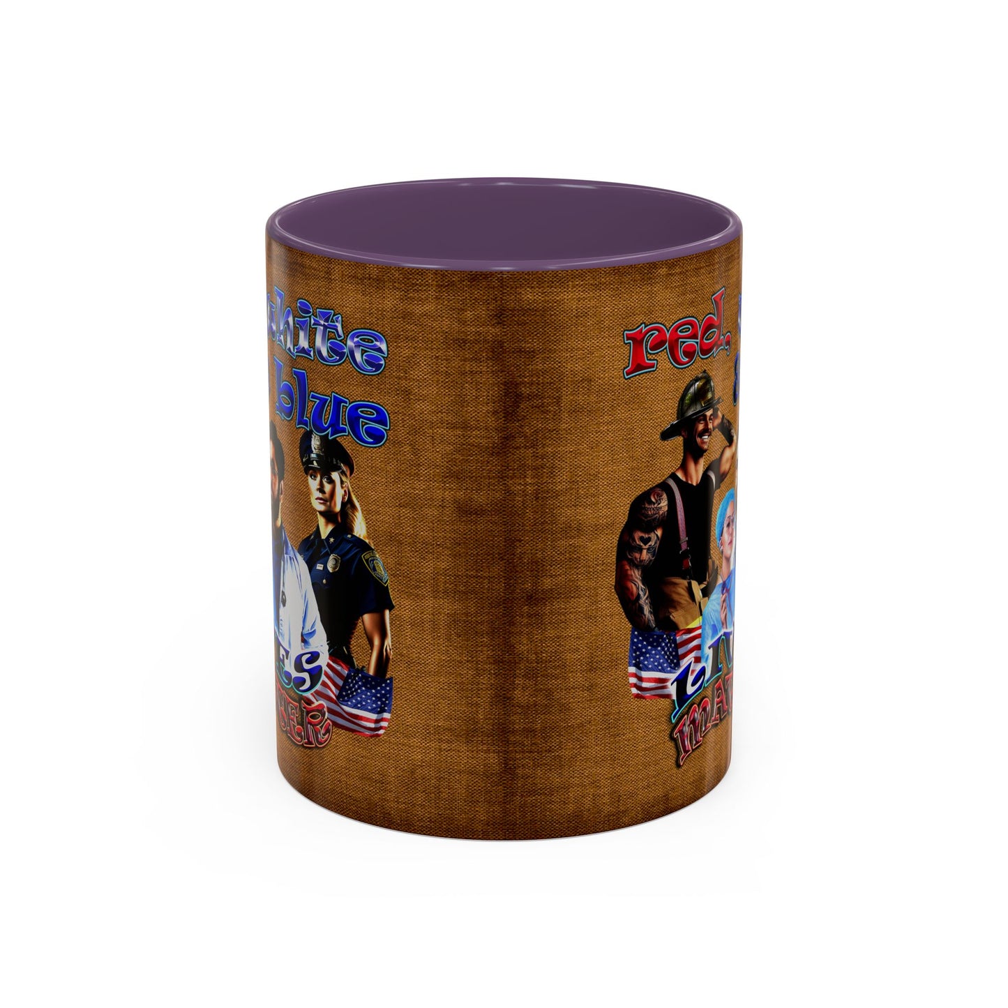 rw&b lives matter - Accent Mug (brown papyrus)