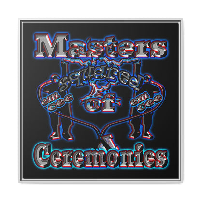 em cee squared - framed canvas art (black)