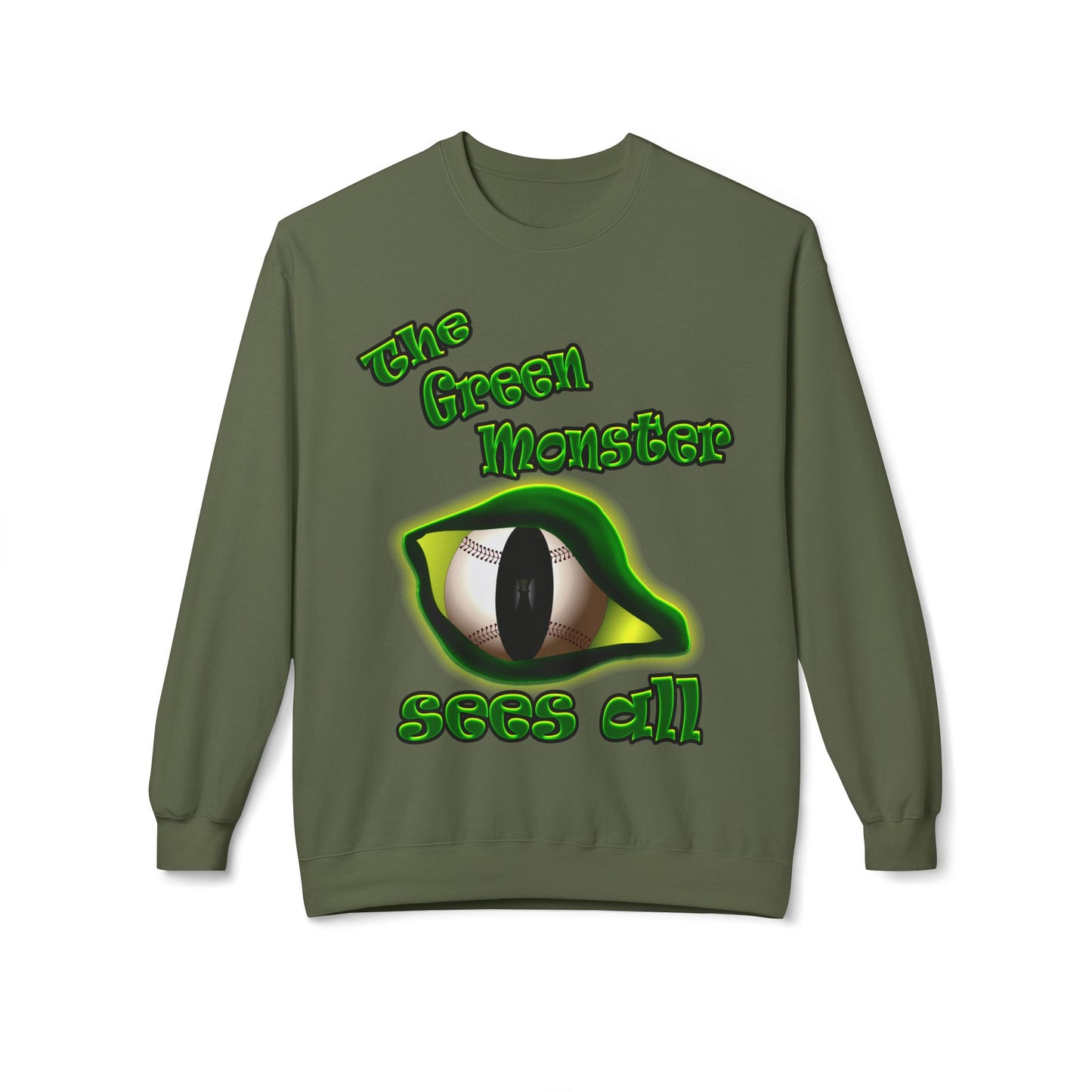 green monster - Unisex Midweight Softstyle Fleece Crewneck Sweatshirt