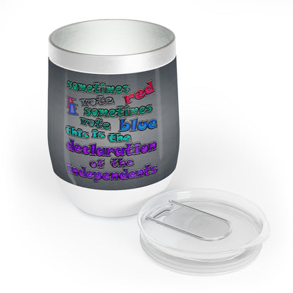 declaration of the independents - Chill Wine Tumbler (grey-light grey)