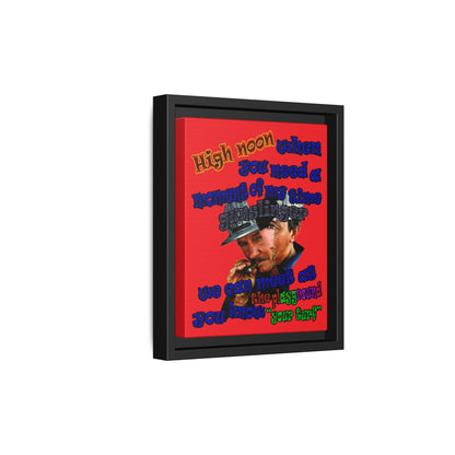 high noon - framed canvas art (red)