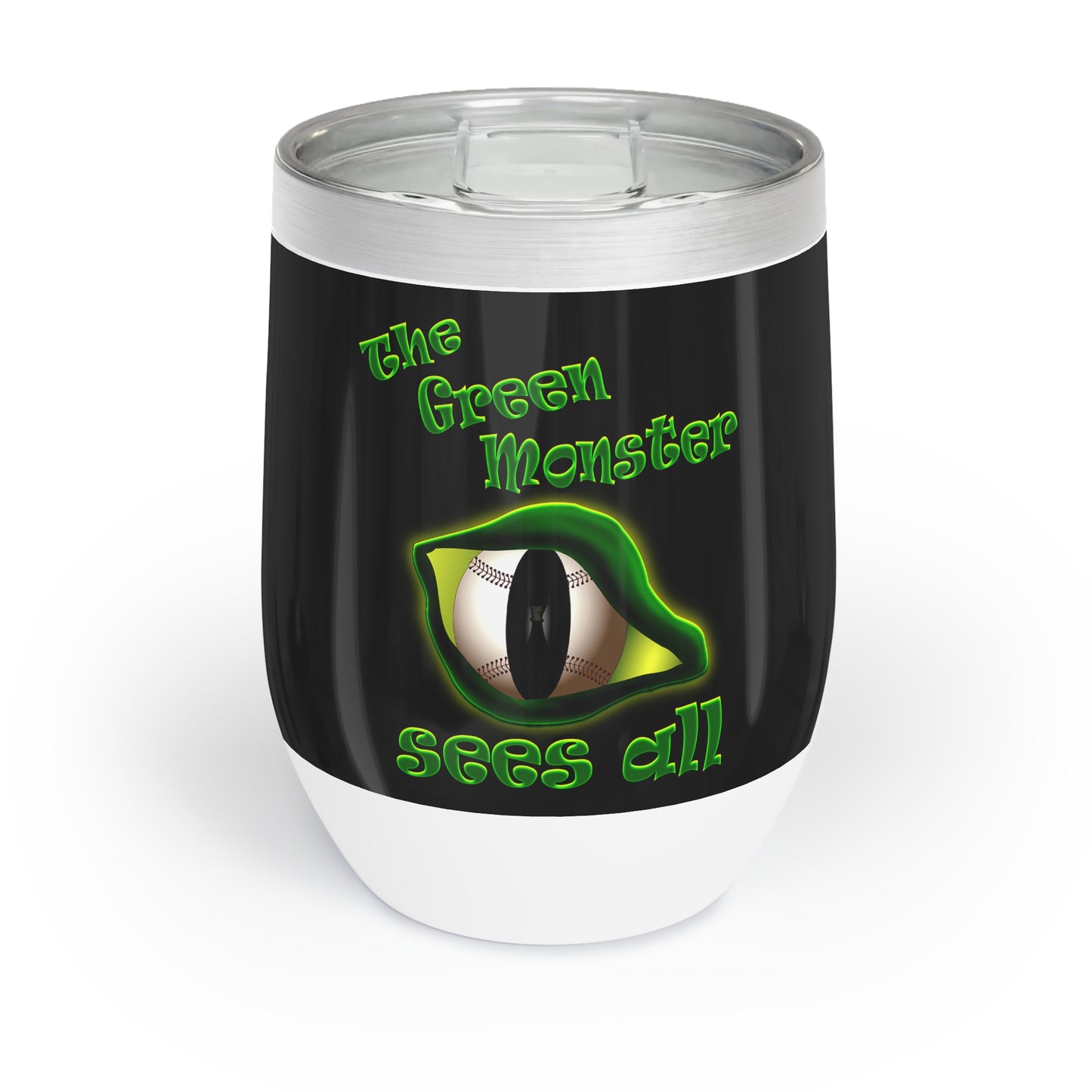 green monster - Chill Wine Tumbler (black)