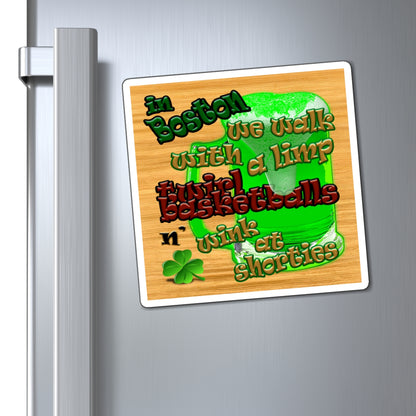 celtics logo - Magnets - (butterscotch wood finish)