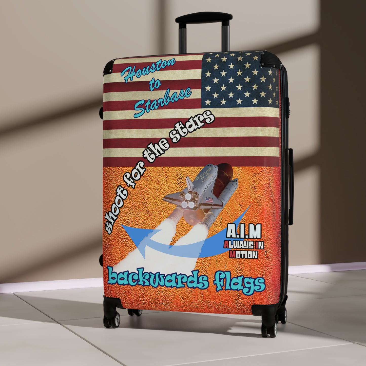 shoot for the stars - Suitcase (burnt orange)