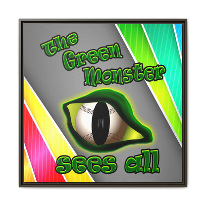green monster - framed canvas art (rainbow split)