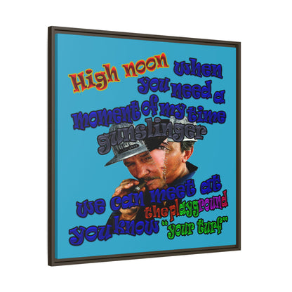 high noon - framed canvas art (turquoise)