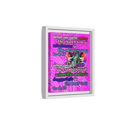 doggystyle - framed canvas art (pink swirl)