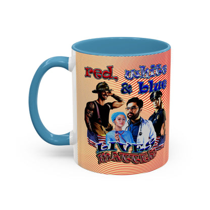 rw&b lives matter - Accent Mug (yellow-orange wave)