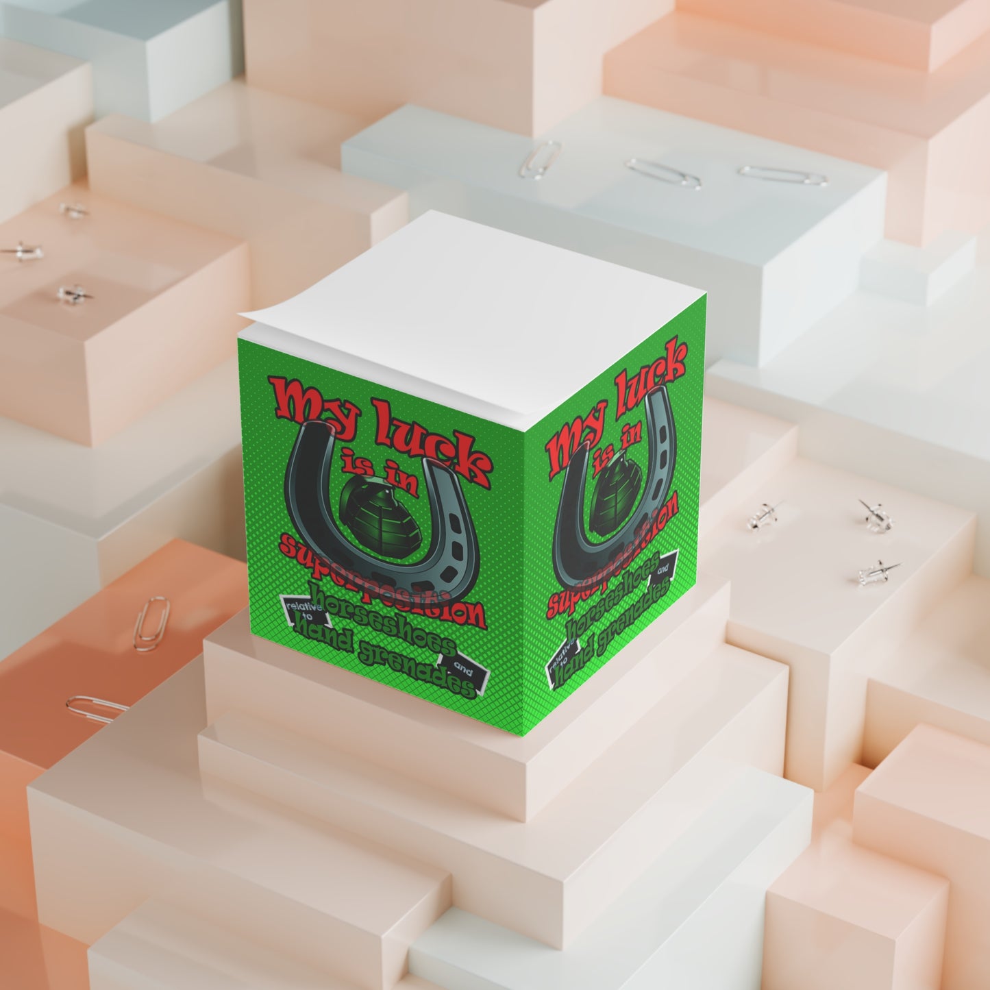 my luck - note cube (logo green)