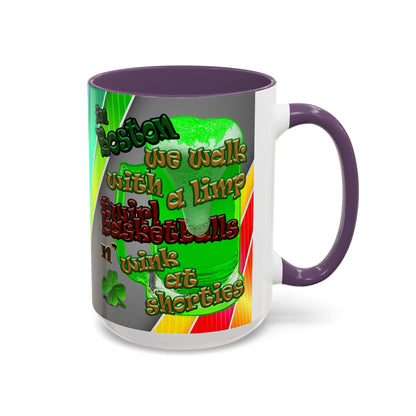celtics logo - Accent Mug (rainbow split)